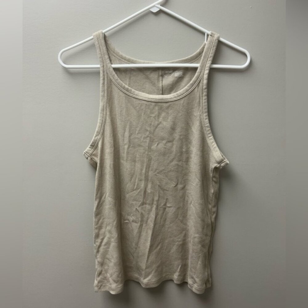 Aerie Light Brown Ribbed Tank Top‎